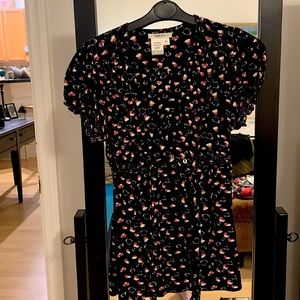 Shortsleeved, Black w/hearts, XS Sophie Max dress top (perfect for V Day)